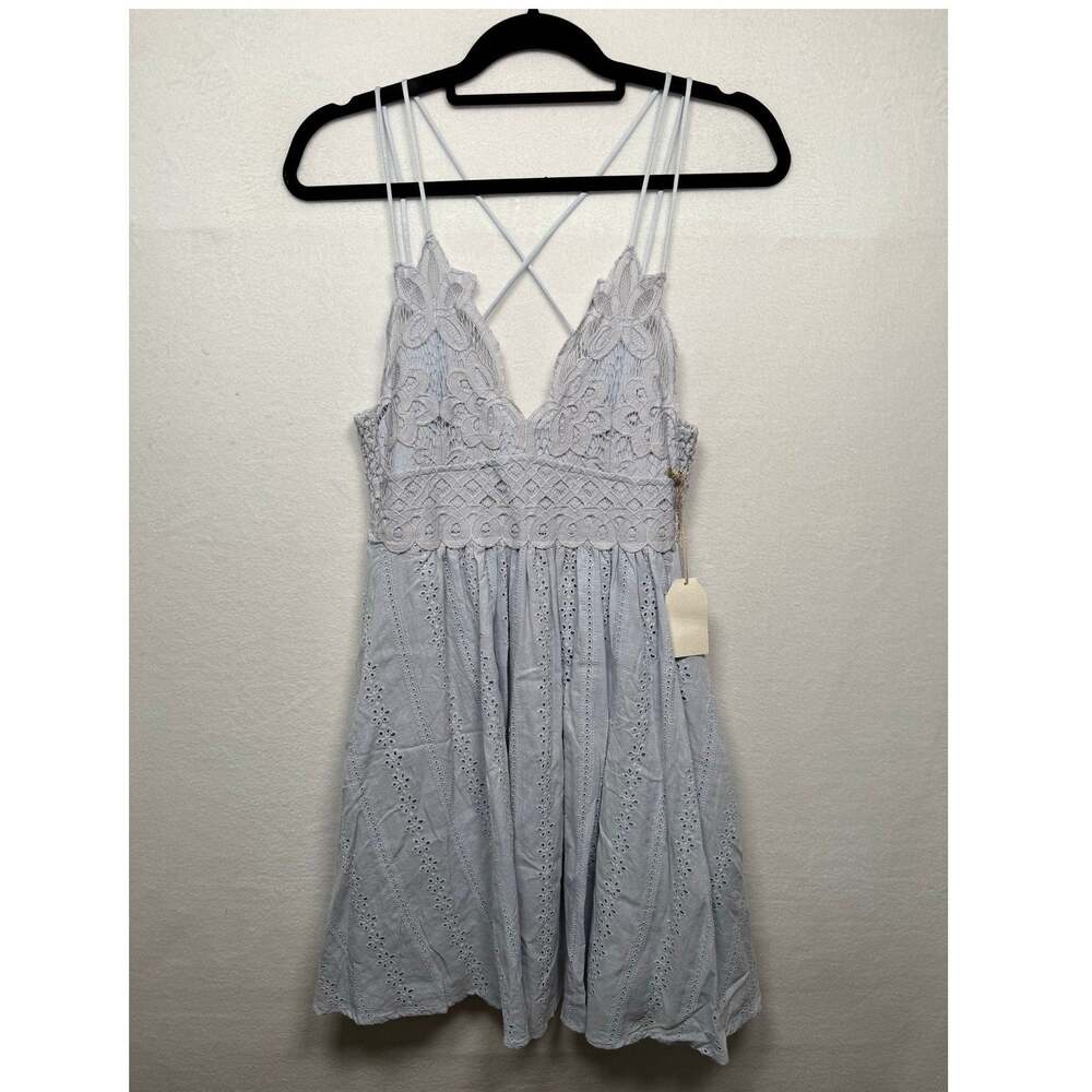 Chrysanthemum Light Blue/Lavender Sundress, Size Large - NEW!